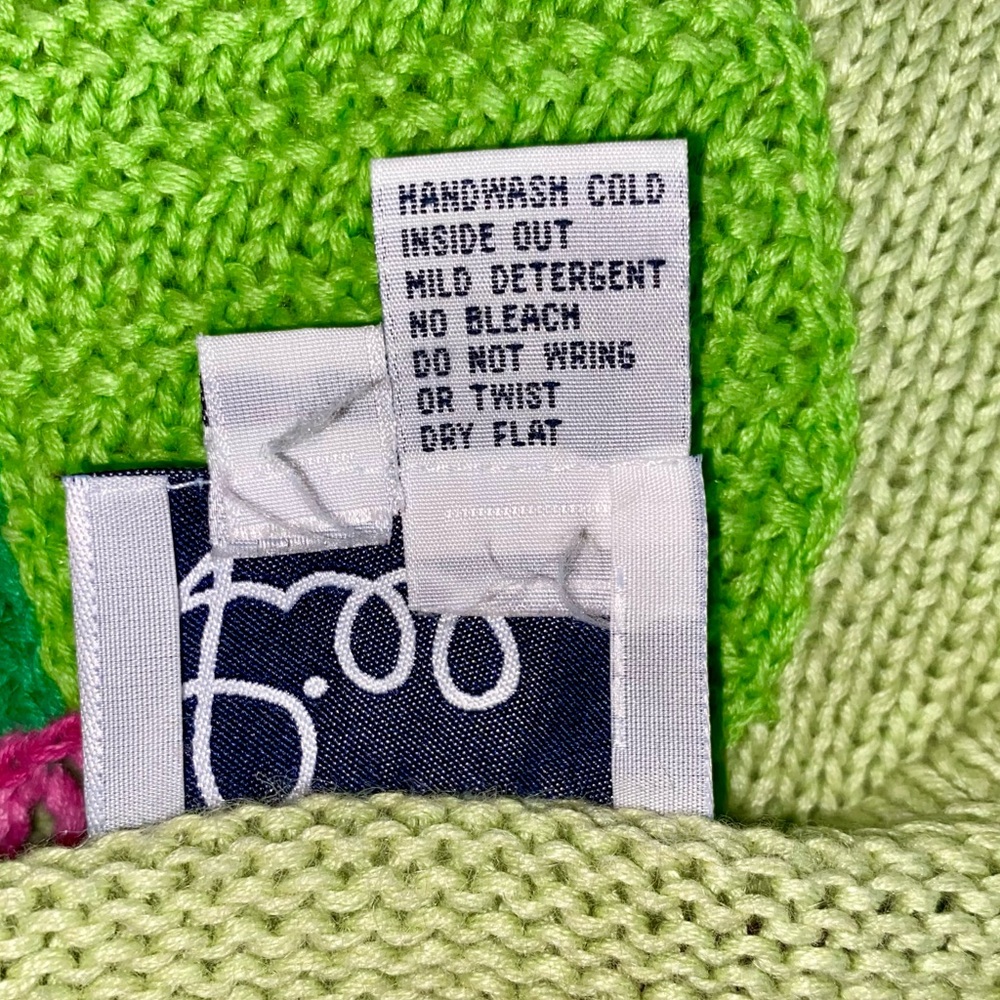 LILLY PULITZER Cardigan Sweater Button Up Long Sleeve Green Pink Floral Women S - Picture 10 of 10